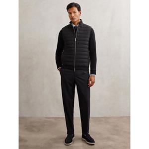 REISS Newford Funnel-Neck Quilted Knit Gilet